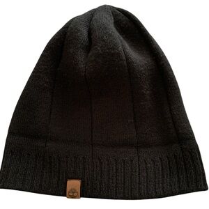 Timberland beanie hat VINTAGE black knit classic style logo winter activewear